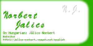 norbert jalics business card