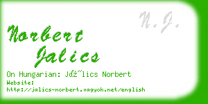 norbert jalics business card